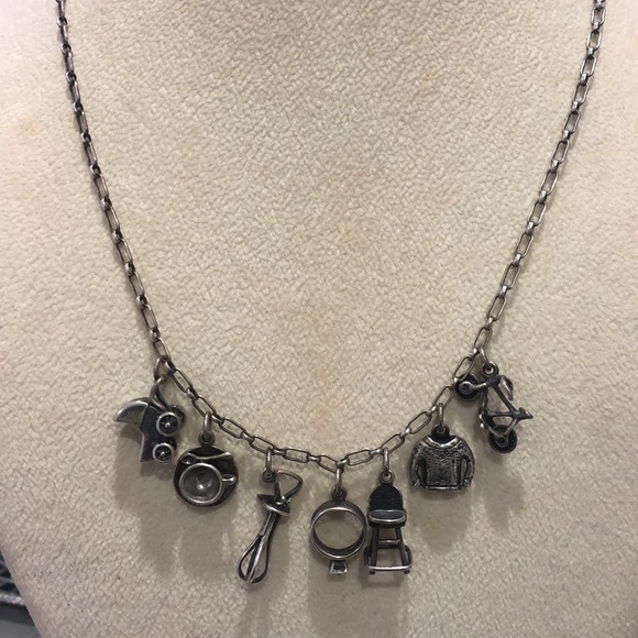 “Great To Be A Mom” Sterling Silver VINTAGE Charm Necklace - Picture 2 of 7